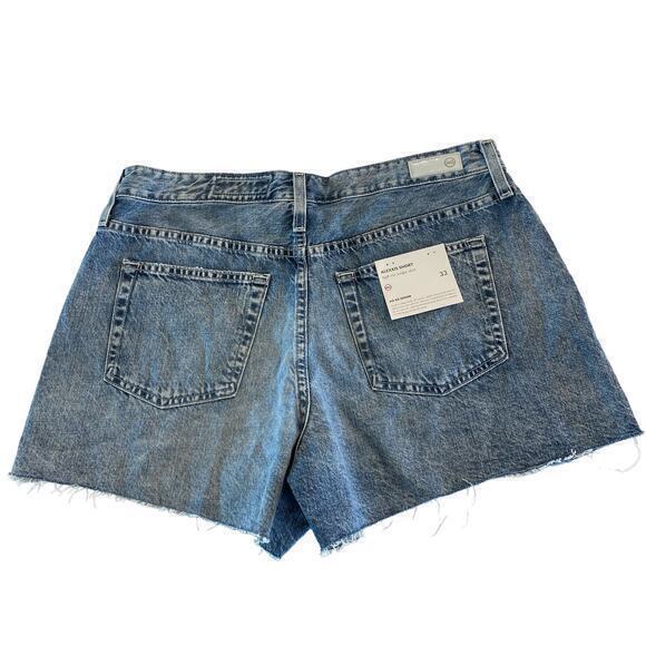 NWT AG-ED Denim Alexxis Short High Rise Wedgie Shorts size 33 - Picture 3 of 10
